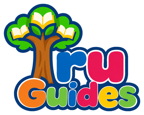 Tru Guides tree and books logo