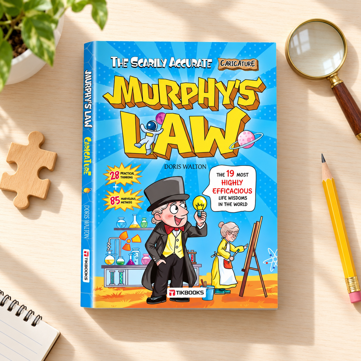 Murphy's Law for Kids book with playful learning props